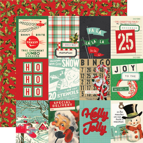 Simple Stories - Simple Vintage Holly Jolly - 3x4 Elements Paper