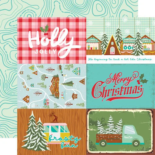 Simple Stories - Snow Pine Lodge - 4x6 Elements - 12x12 Cardstock