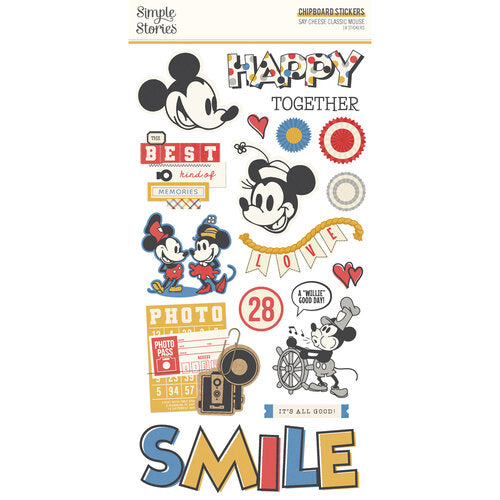 Simple Stories - Say Cheese Classic Mouse - 6x12 Chipboard