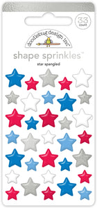 Doodlebug Design - Hometown USA - Star Spangled Shape Sprinkles