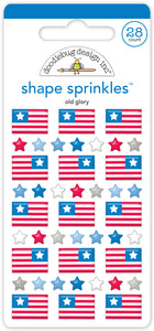 Doodlebug Design - Hometown USA - Old Glory Shape Sprinkles