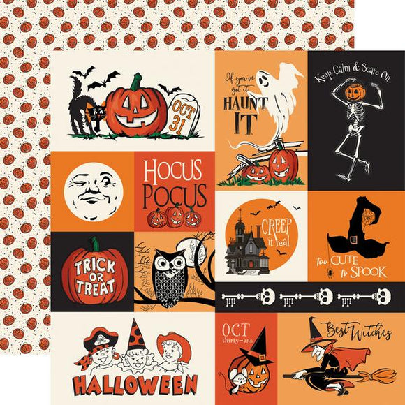 Carta Bella - Halloween Fun - Multi Journaling Cards - 12x12 Cardstock