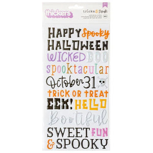 American Crafts - Paige Taylor Evans - Tricks & Treats Phrases Thickers