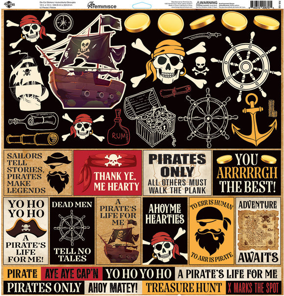 Reminisce - A Pirate's Life For Me - 12x12 Sticker Sheet