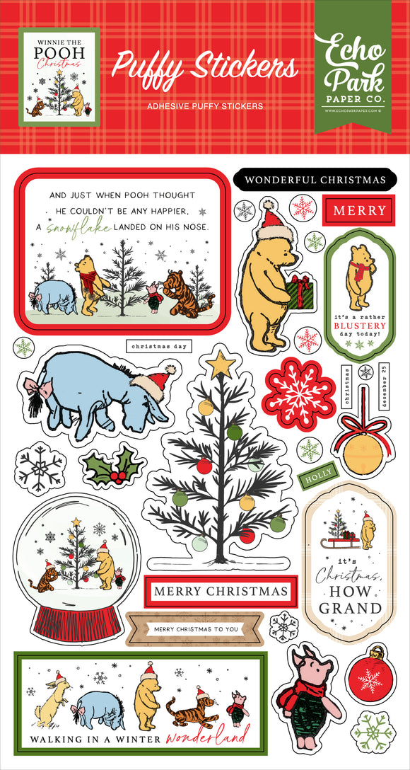 Echo Park - Winnie the Pooh - Christmas Puffy Sticker