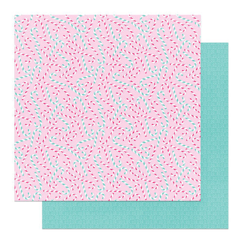 Photo Play - Sugar Plum - Candy Cane Wishes 12x12 Cardstock