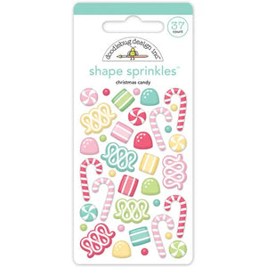 Doodlebug Design - Tinsel Time - Christmas Candy Shape Sprinkles