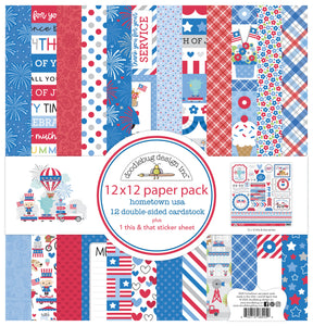 Doodlebug Design - Hometown USA  - 12x12 Collection Paper Pack