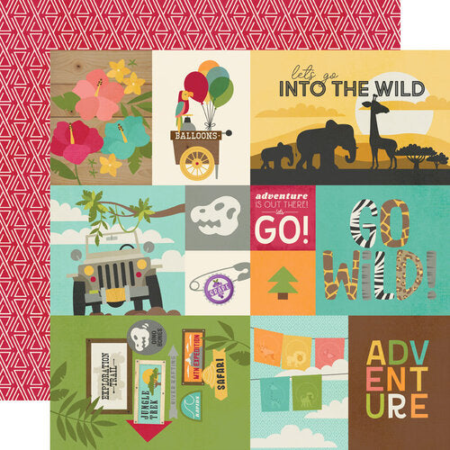 Simple Stories - Say Cheese Wild - Elements 2 - 12x12 Cardstock Paper