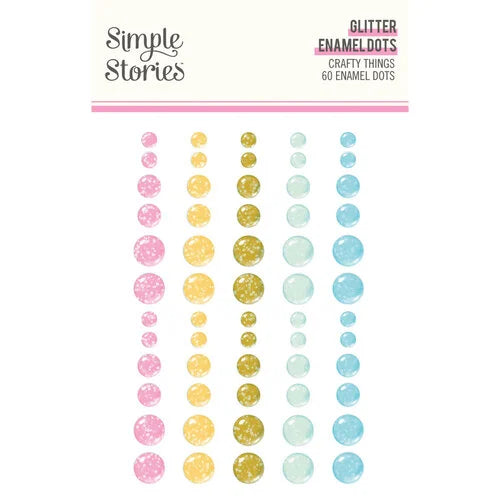 Simple Stories - Crafty Things - Glitter Enamel Dots
