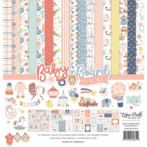 Echo Park - Baby on Board - Girl Collection Kit