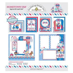 Doodlebug Design - Hometown USA Layout & Card Kit