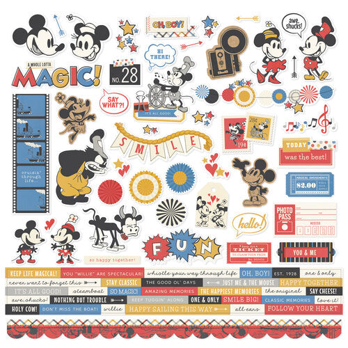 Simple Stories - Say Cheese Classic Mouse - 12x12 Sticker Sheet