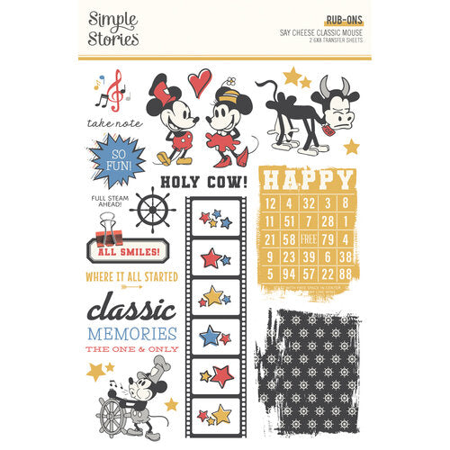 Simple Stories - Say Cheese Classic Mouse - Rub Ons