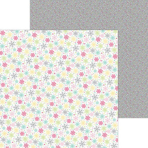 Doodlebug Design  - Tinsel Time 12x12 Double-Sided Cardstock - Snow Bright