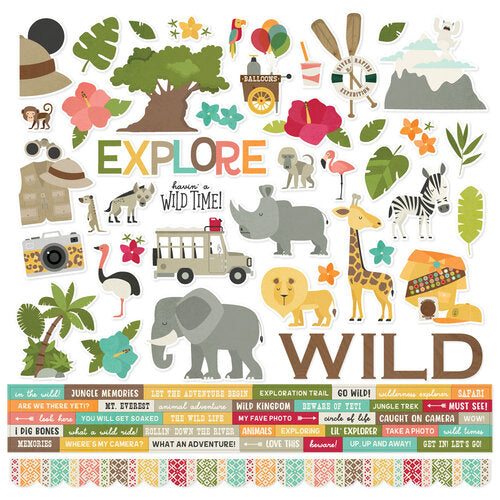 Simple Stories - Say Cheese Wild - 12x12 Sticker Sheet